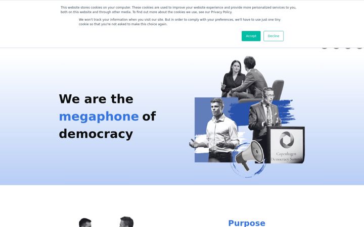 Captura de pantalla de allianceofdemocracies.org