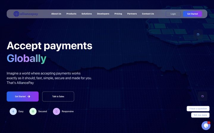 Screenshot of alliancepay.io