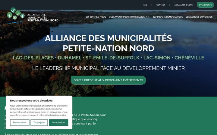 Screenshot of alliancepetitenation.org