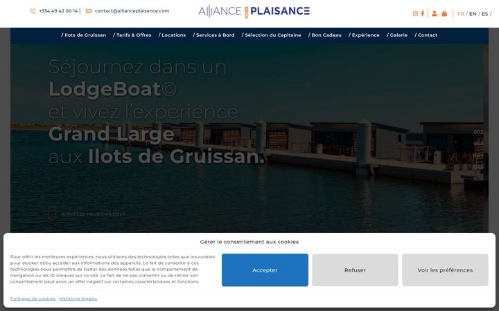 Ekrano kopija allianceplaisance.com