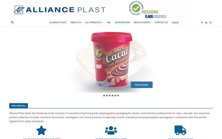 Screenshot von allianceplast.com
