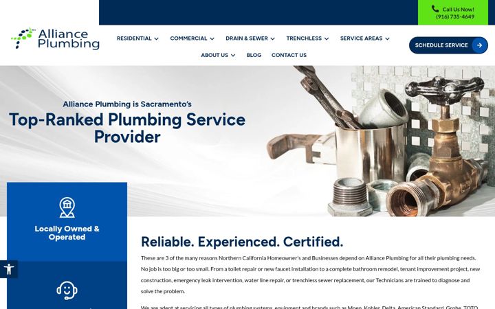 Screenshot von allianceplumbingco.com