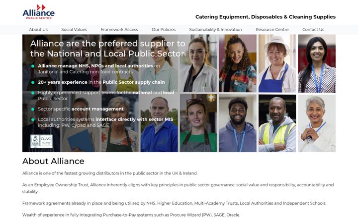 Screenshot of alliancepublicsector.co.uk