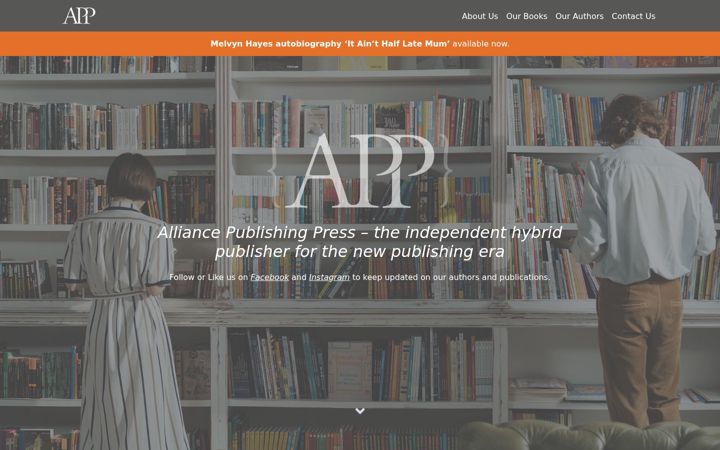 Screenshot of alliancepublishingpress.com