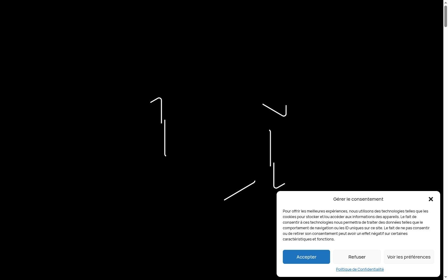 Captura de pantalla del banner de consentimiento mostrado antes de cualquier interacción