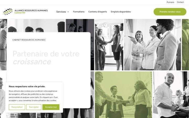 Screenshot of allianceressourceshumaines.com