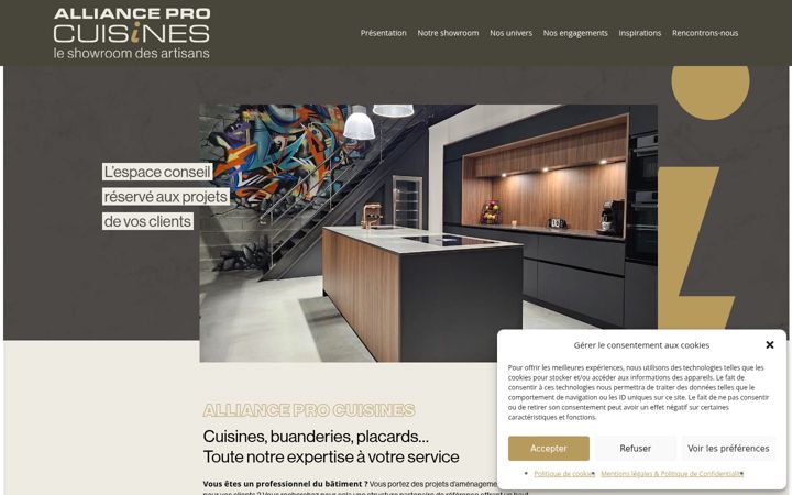 Screenshot of alliances-pro-cuisines.eu
