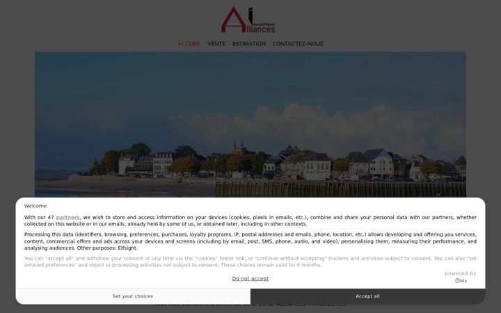 Screenshot of alliances.immo