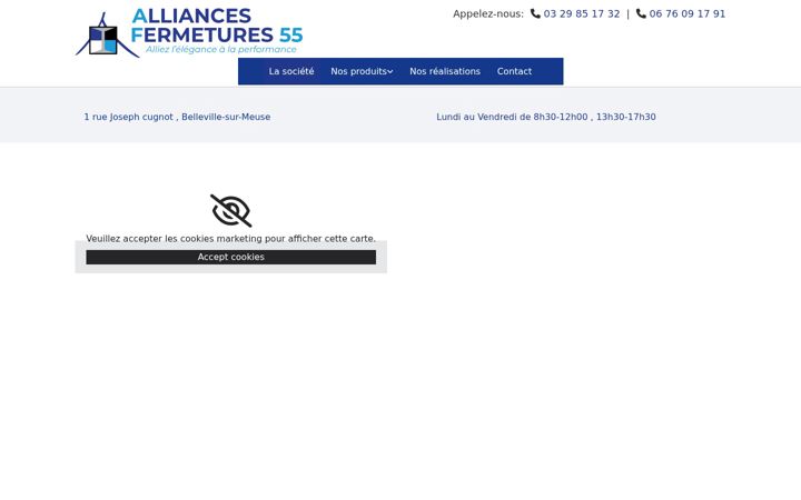 Screenshot of alliancesfermetures55.fr