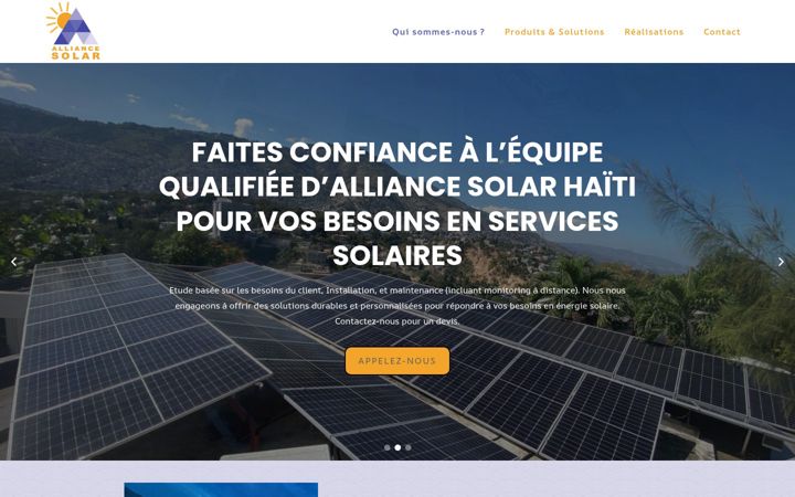 Screenshot of alliancesolarhaiti.com