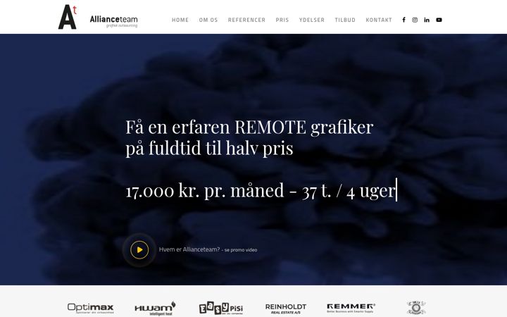 Screenshot of allianceteam.dk