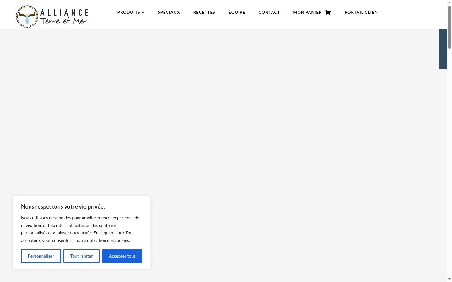 Screenshot des Einwilligungsbanners vor jeglicher Interaktion