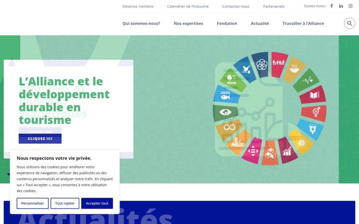 Screenshot of alliancetouristique.com