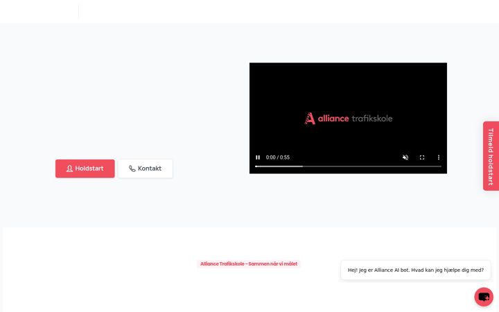 Screenshot of alliancetrafikskole.dk