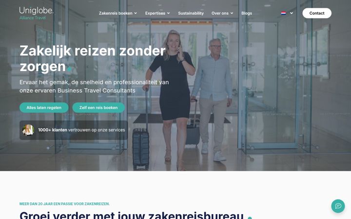 Skærmbillede af alliancetravel.nl