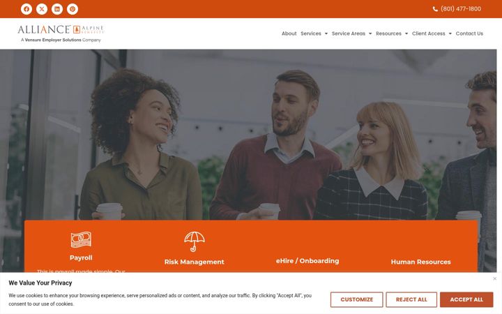 Skærmbillede af allianceutah.com