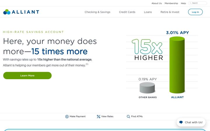 Screenshot of alliantcreditunion.org