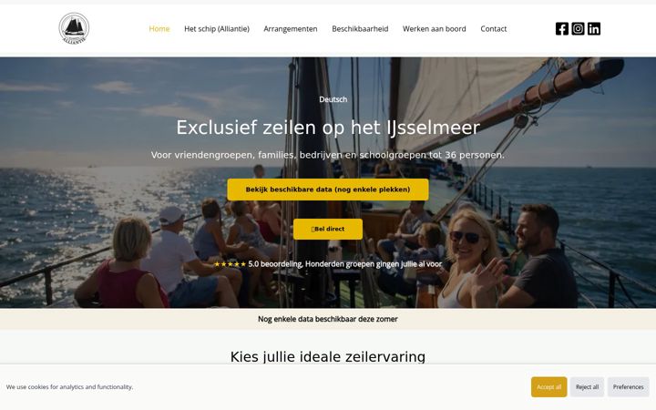 Screenshot of alliantie-sailing.com