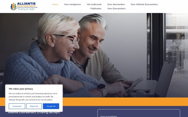 Screenshot of alliantiedoorwerkers.nl