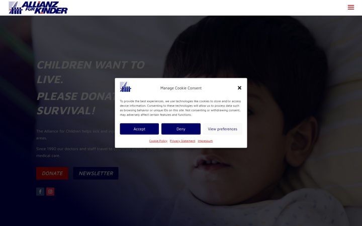 Screenshot of allianz-fuer-kinder.at