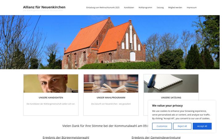 Screenshot of allianz-fuer-neuenkirchen.de