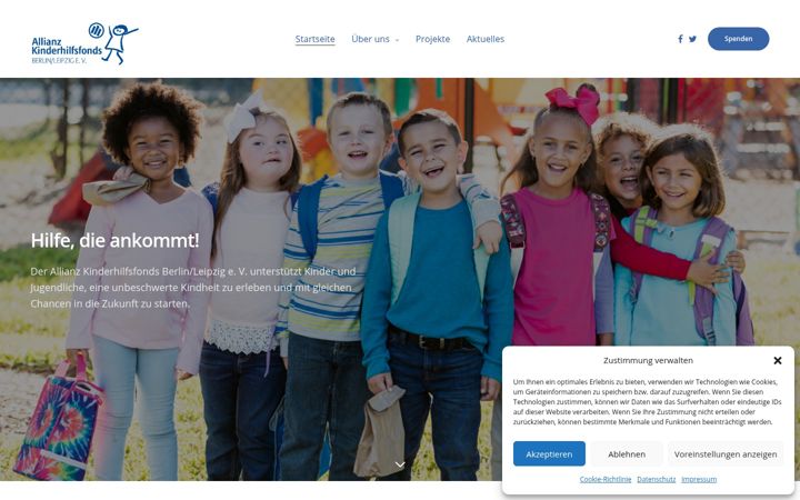 Zrzut ekranu allianz-kinderhilfsfonds.de