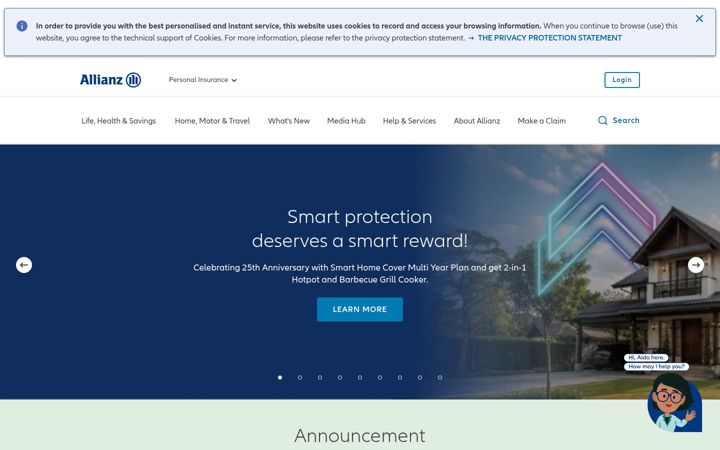 Skærmbillede af allianz.com.my
