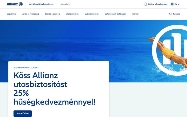 Screenshot di allianz.hu