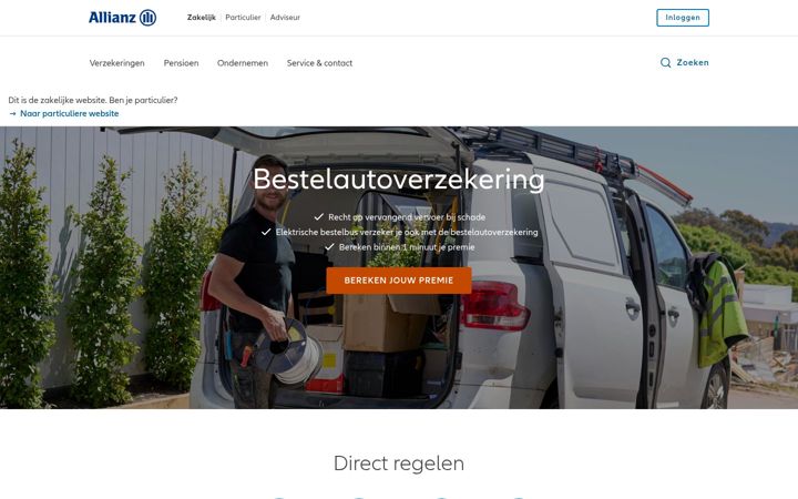 Screenshot of allianz.nl