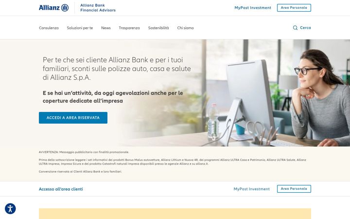 Screenshot του allianzbank.it