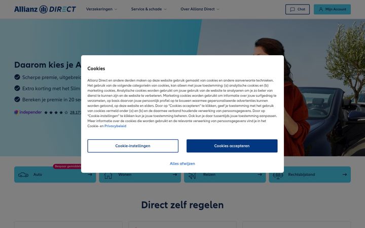 Screenshot of allianzdirect.nl