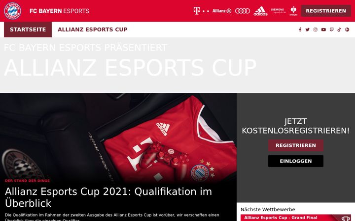 Screenshot of allianzesportscup.com