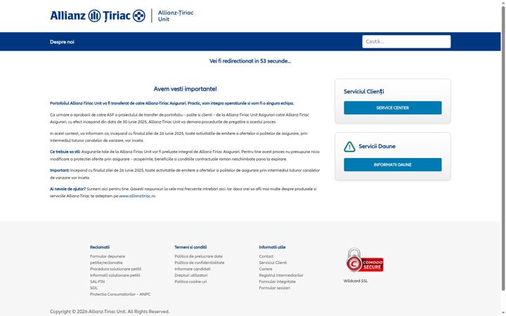 Zrzut ekranu allianztiriacunit.ro