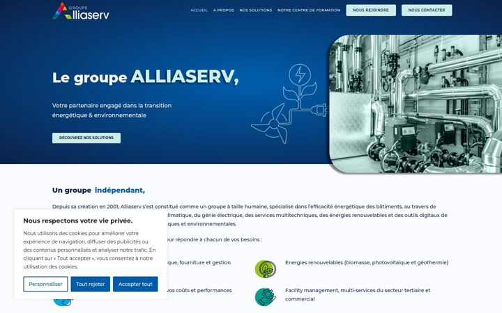 Screenshot ta' alliaserv.fr