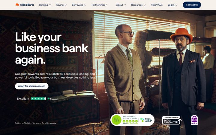 Screenshot of allica.bank