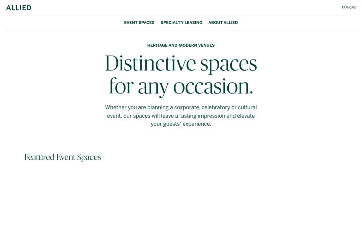 Screenshot of allied-events.com