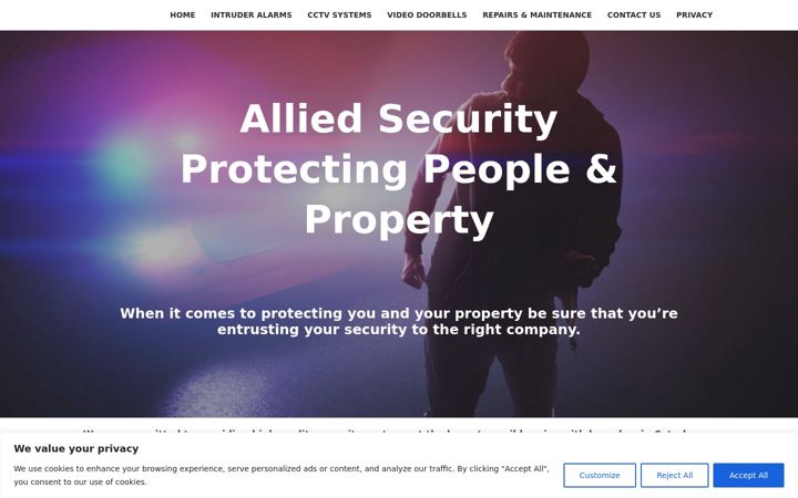 Screenshot ta' allied-security.co.uk