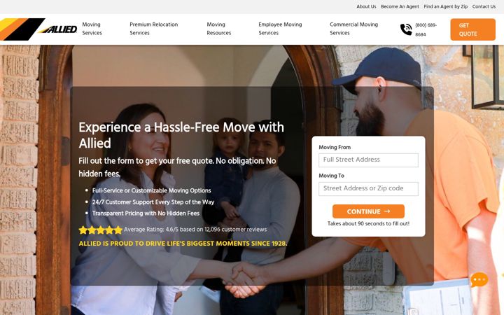 Screenshot of allied.com