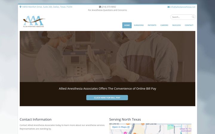 Screenshot of alliedanesthesia.net
