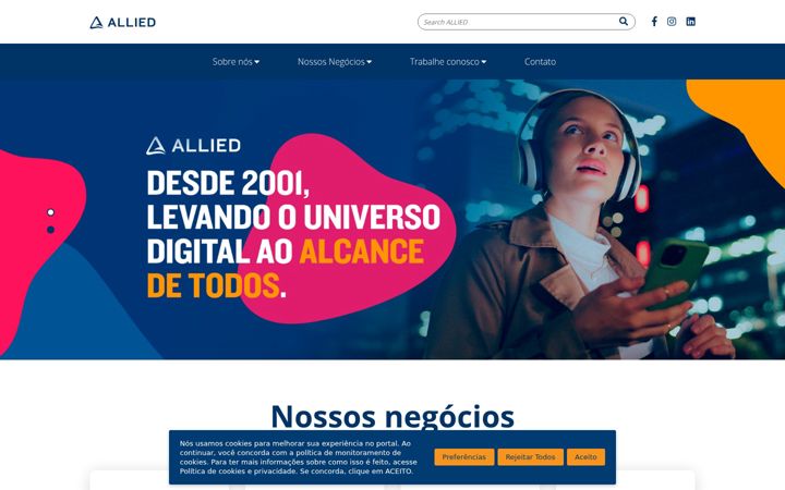 Screenshot of alliedbrasil.com.br