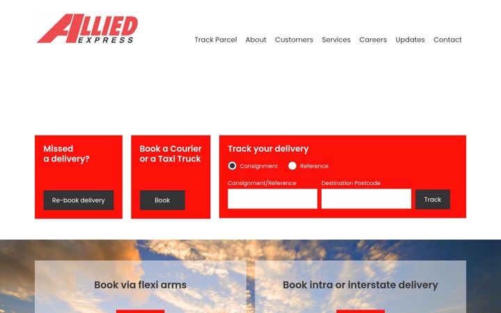 Screenshot of alliedexpress.com.au