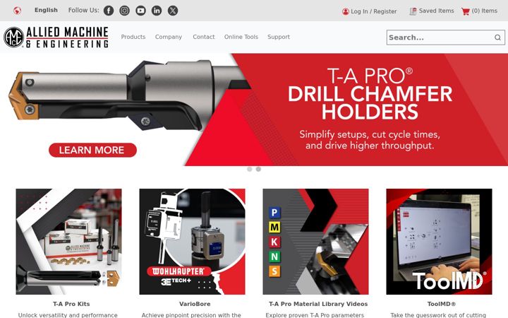 Screenshot of alliedmachine.com