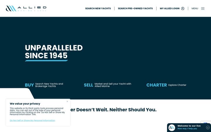 Screenshot of alliedmarine.com