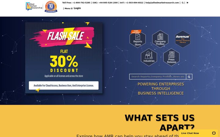 Screenshot of alliedmarketresearch.com