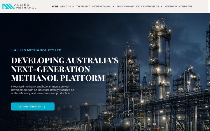 Screenshot di alliedmethanol.com.au