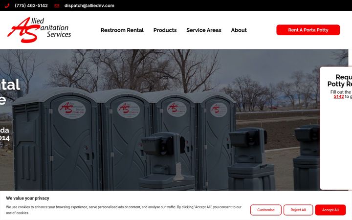 Screenshot of alliednv.com