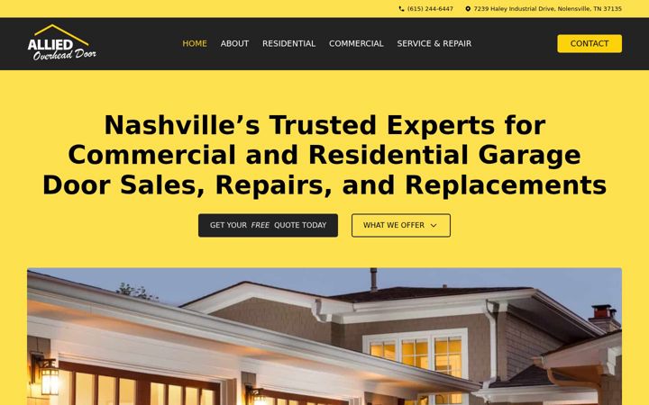 Screenshot of alliedoverheaddoor.com