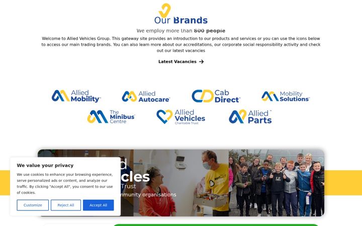 Screenshot of alliedvehiclesgroup.com