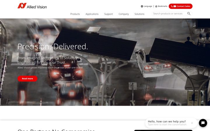 Screenshot van alliedvisiontech.com