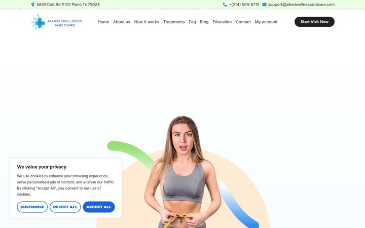 Screenshot of alliedwellnessandcare.com